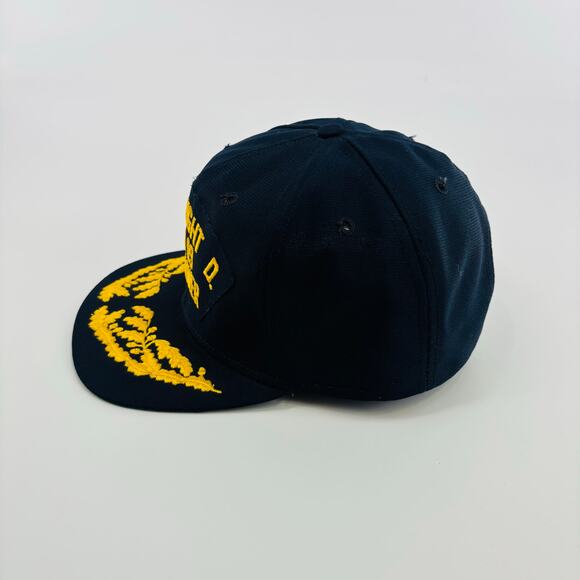 Vintage USS Dwight D Eisenhower Hat Cap Snapback Navy Laurel Leaf 80's USA - Picture 3 of 7